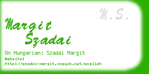 margit szadai business card